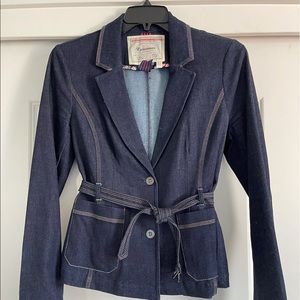 Anthropologie Denim Blazer EUC Size 10